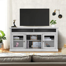 Versatile Vintage Living Room Wooden TV Cabinet in Coffee, Gray, and Khaki