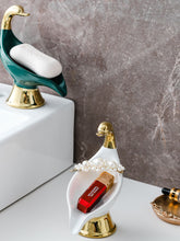 Ceramic Swan Soap Rack - Elegant Swan Design