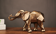A stylish geometric elephant sculpture, serving as a contemporary and artistic home decoration crafted with precision and elegance.