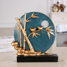 A contemporary home decoration featuring unique blue and gold accents, adding a touch of modern elegance and sophistication to any space.