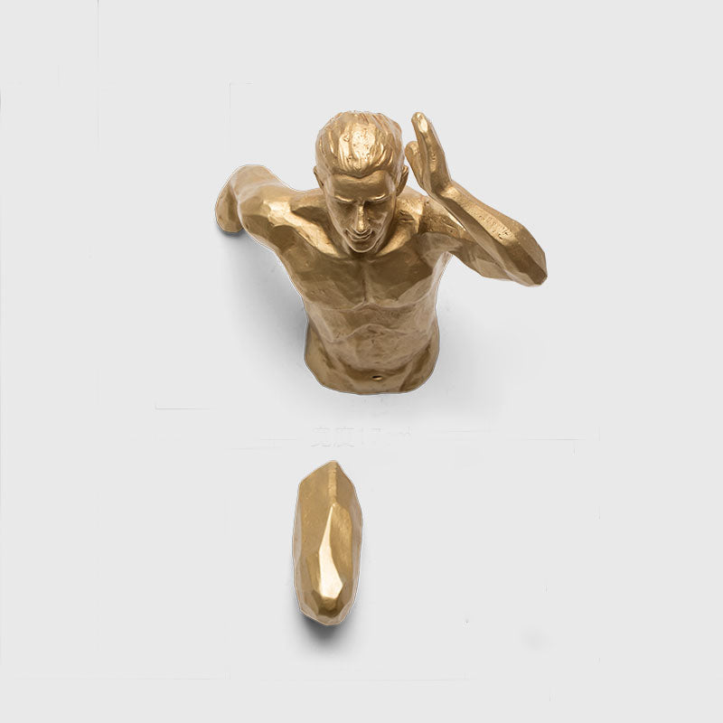 Running Character Wall Hanging Figurine: A dynamic wall hanging figurine depicting a running character in motion, adding energy and personality to your decor.