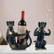 A charming wine holder shaped like a dog, offering a fun and playful way to store your favorite bottles of wine with personality and style.