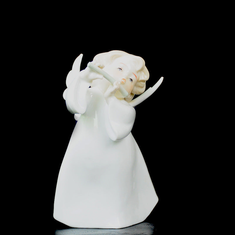 Delicate mini figurines of angels, ideal for adding a heavenly touch to your living room decor.