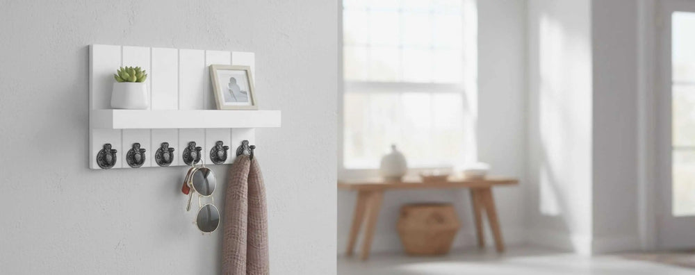 Wall key holder in a minimalist home