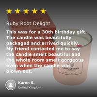 Ruby Root Chakra Luxury Crystal Candle - Chic & Raw