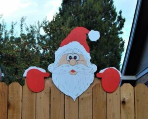 Fence Garden Top Decoration: A charming garden decoration in a Christmas and Halloween theme, designed to adorn the top of fences with festive cheer during the holiday season.