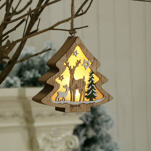 Wooden Christmas Tree Ornaments