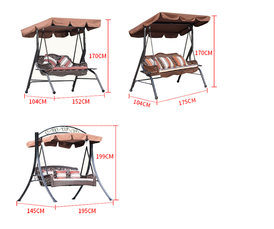 Park Outdoor LED Patio Swing Chair