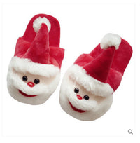 Plushy Santa Claus Cotton Slippers