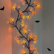 Halloween LED String Lights - Bat & Pumpkin Decorations