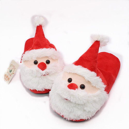 Plushy Santa Claus Cotton Slippers.