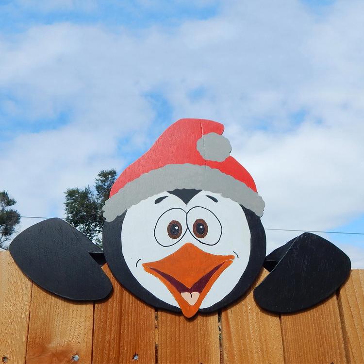 Fence Garden Top Decoration: A charming garden decoration in a Christmas and Halloween theme, designed to adorn the top of fences with festive cheer during the holiday season.