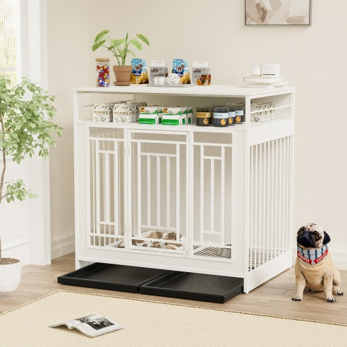 43.3" Large Wooden Dog Kennel Furniture - daisys-choice-homeware