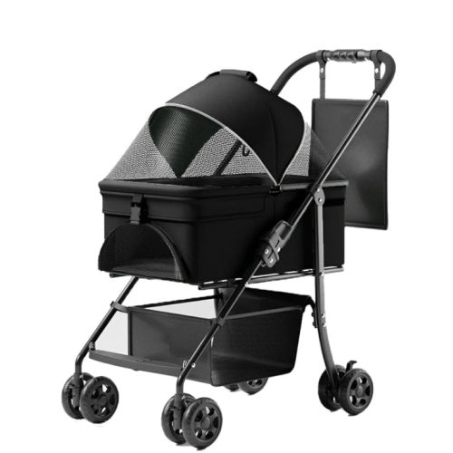 2-in-1 Portable Pet Stroller with Removable Carrier - daisys-choice-homeware