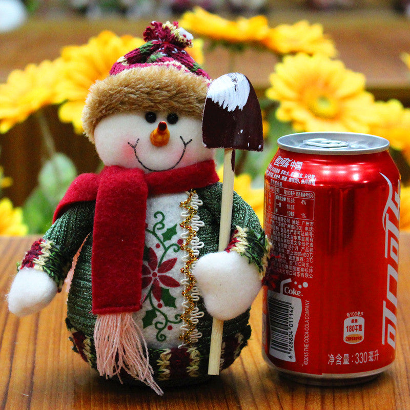 Christmas Ornaments - Snowman, Elk, Santa Claus - Small Plushy Decorations