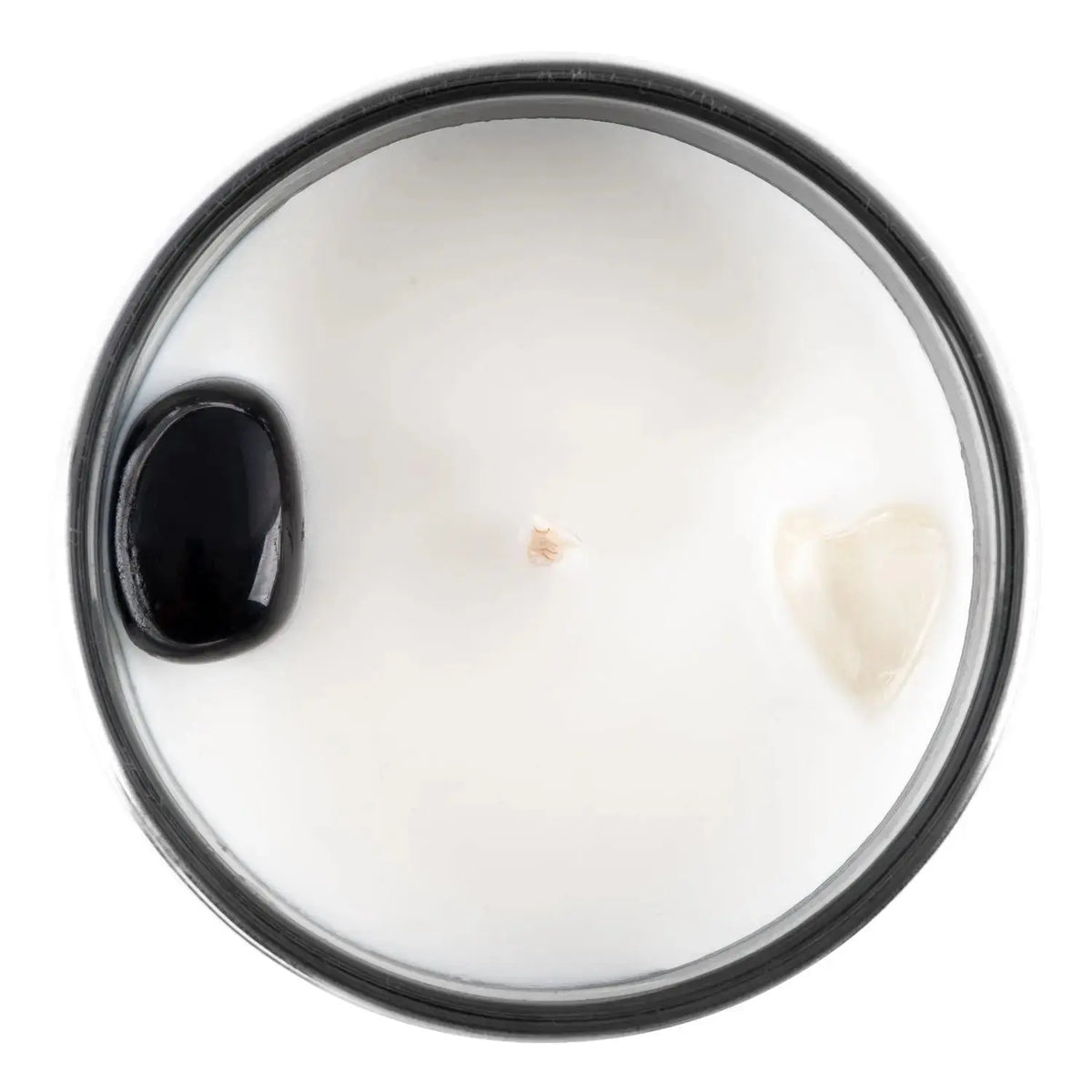 Third Eye Chakra Luxury Crystal Candle with Clear Quartz and Black Obsidian Chic & Raw England