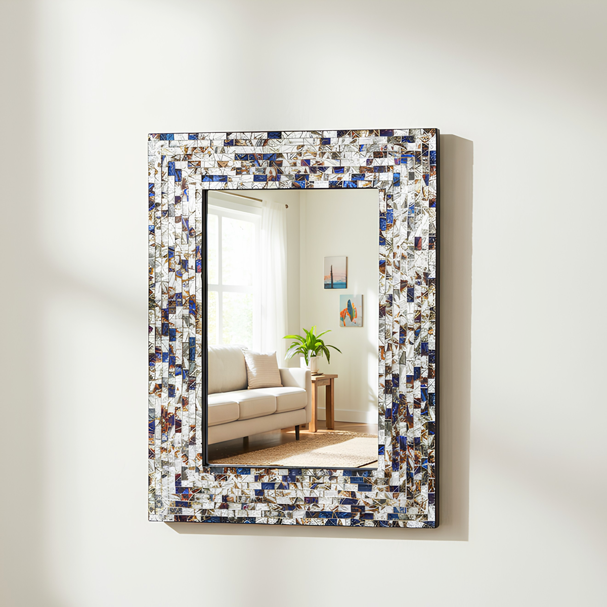 Handmade Mosaic Mirror - Decorative Tesserae Wall Mirror