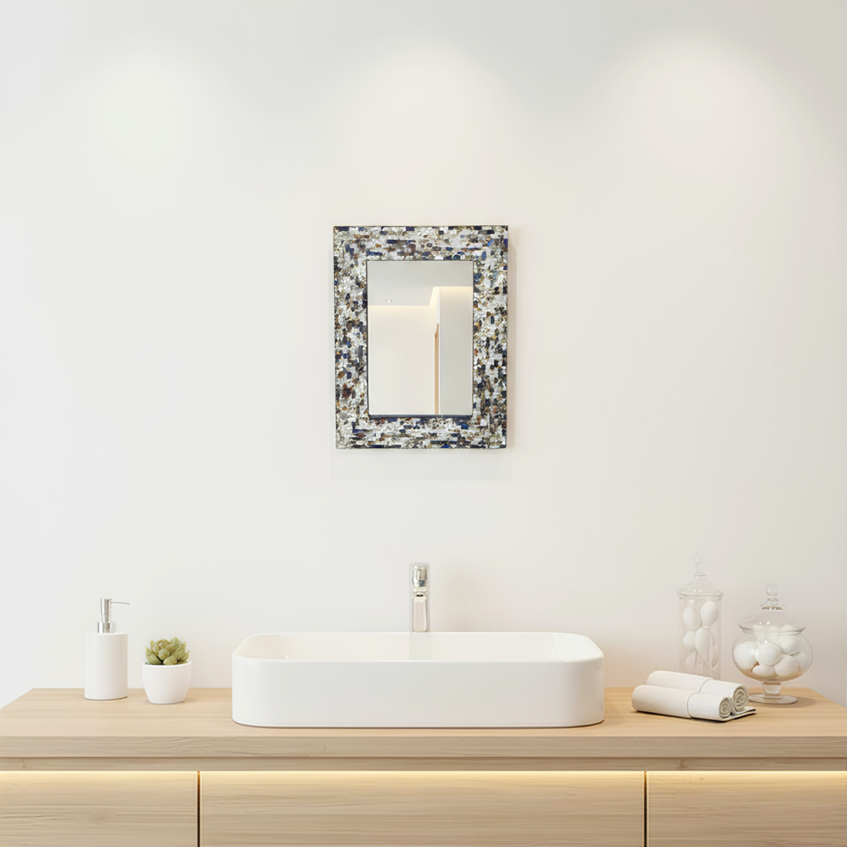 Handmade Mosaic Mirror - Decorative Tesserae Wall Mirror