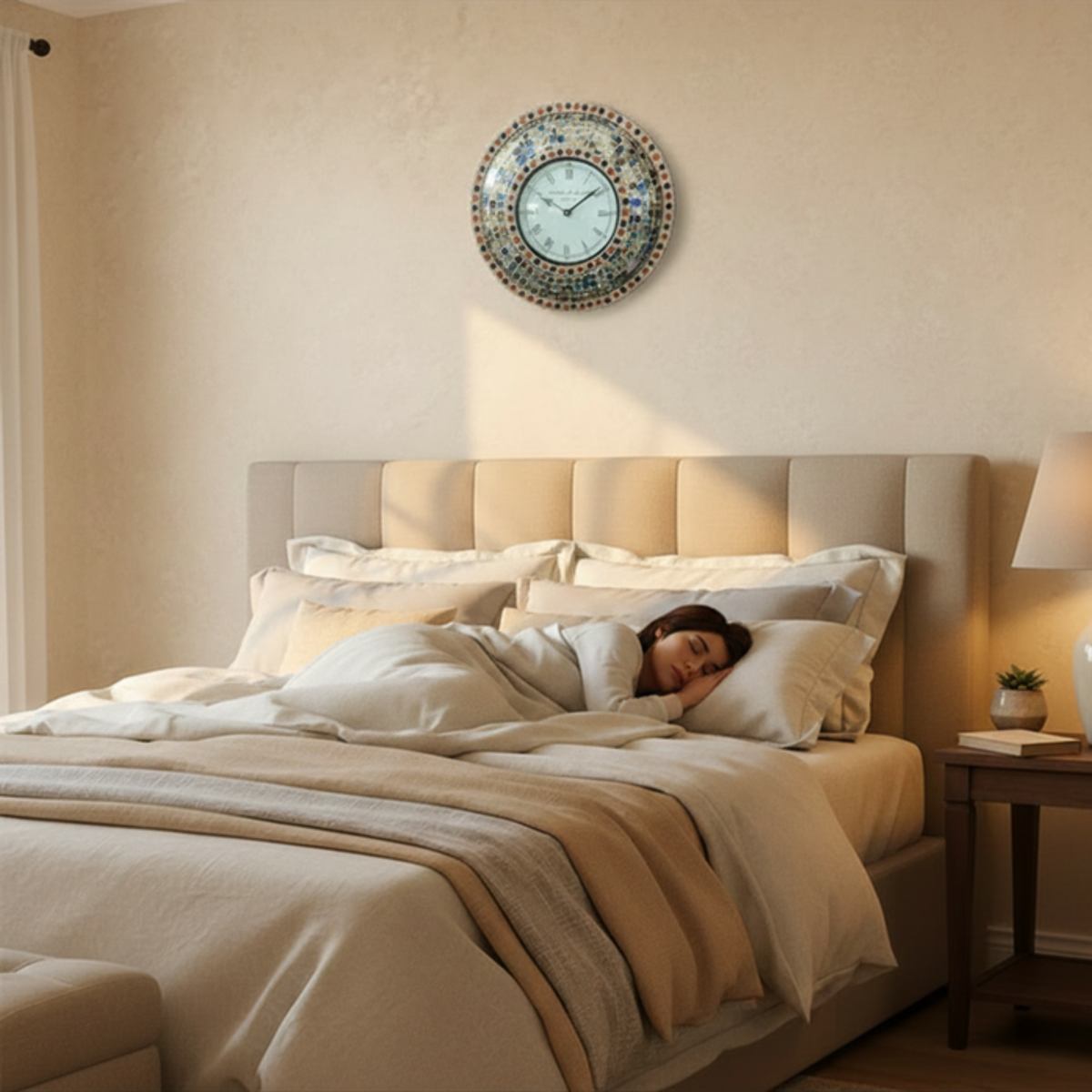 Handmade Mosaic Clock – Decorative Tesserae Wall Clock