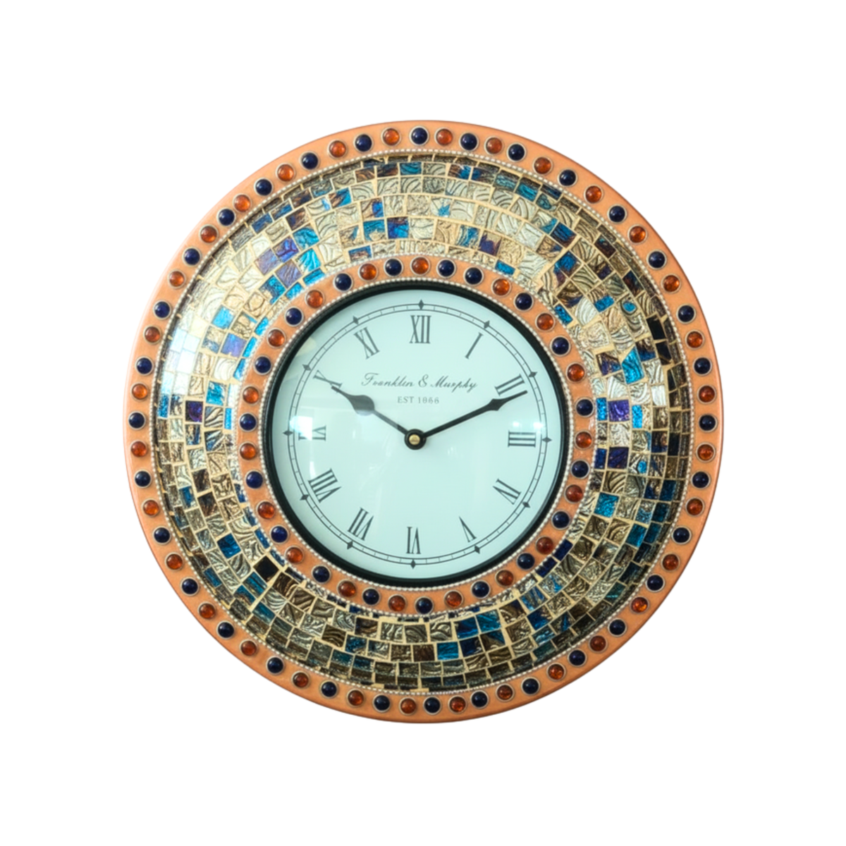 Handmade Mosaic Clock – Decorative Tesserae Wall Clock