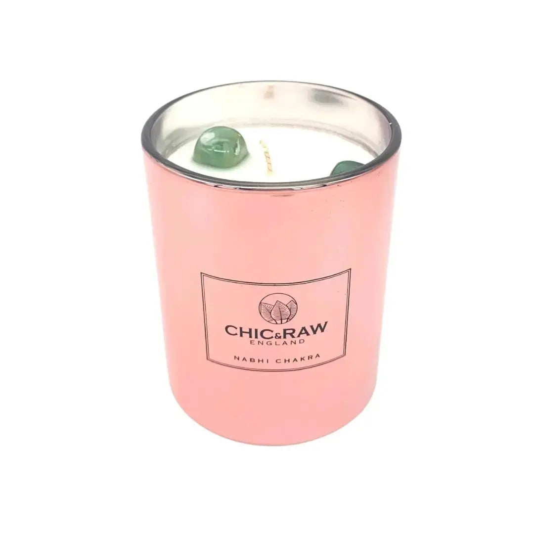Green Aventurine Nabhi Chakra Candle Chic & Raw