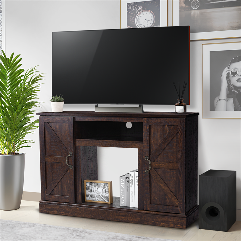 Rustic Brown Vintage Wooden TV Cabinet