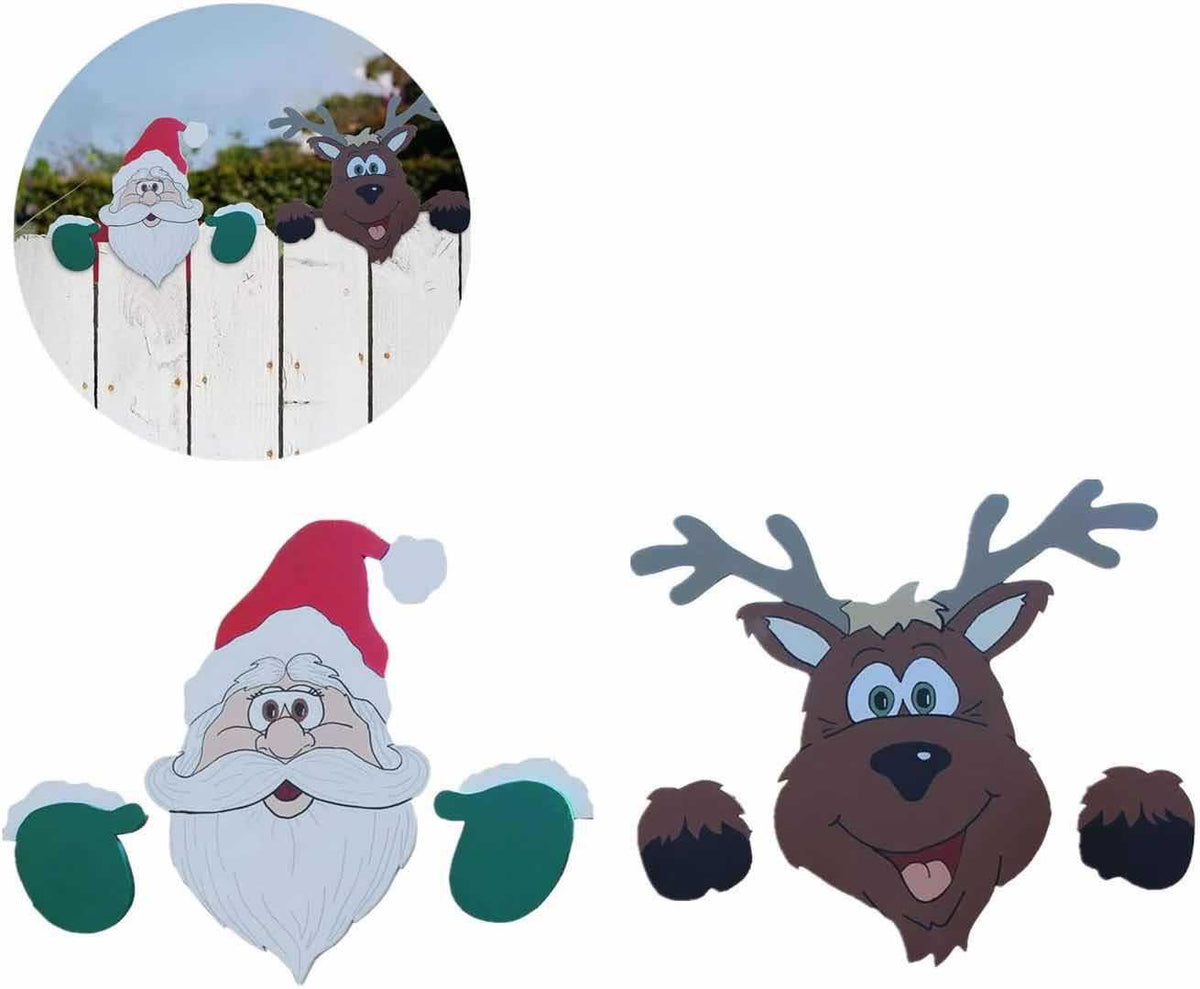 Fence Garden Top Decoration: A charming garden decoration in a Christmas and Halloween theme, designed to adorn the top of fences with festive cheer during the holiday season.