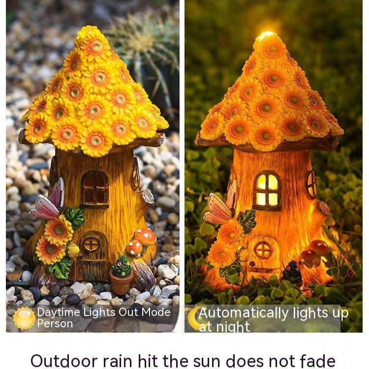 Solar Sunflower Tree House Garden Garden Lamp - daisys-choice-homeware