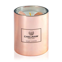 Rose Quartz Heart Chakra Luxury Crystal Candle Chic & Raw England