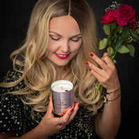 Ruby Root Chakra Luxury Crystal Candle - Chic & Raw