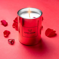 Ruby Root Chakra Luxury Crystal Candle - Chic & Raw