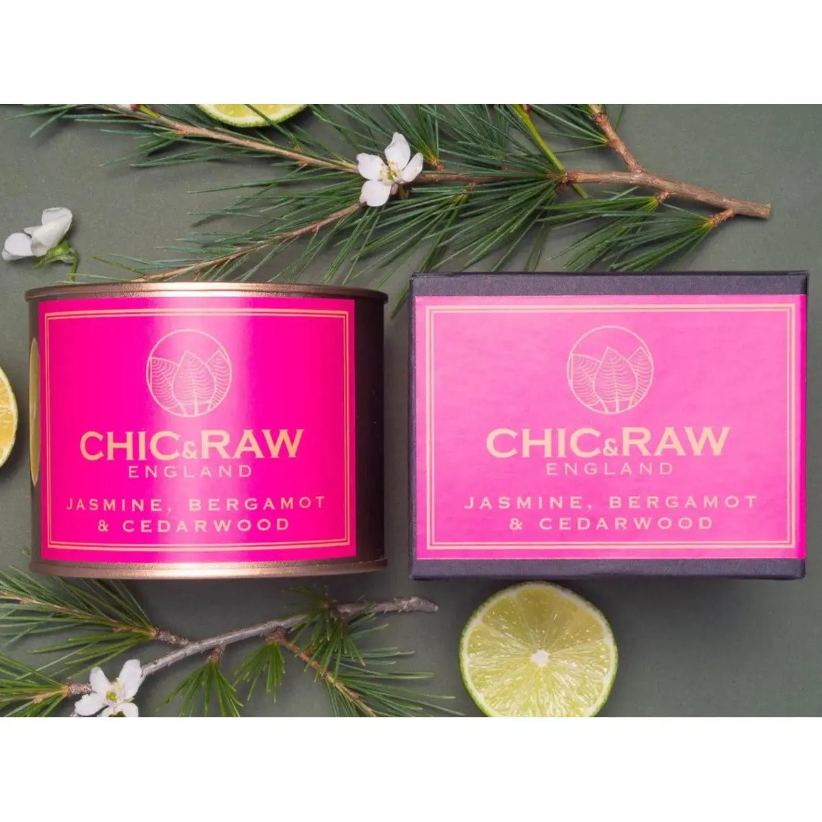 Jasmine, Bergamot & Cedarwood Candle Chic & Raw England