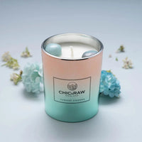 Aquamarine Throat Chakra Luxury Crystal Candle Chic & Raw England