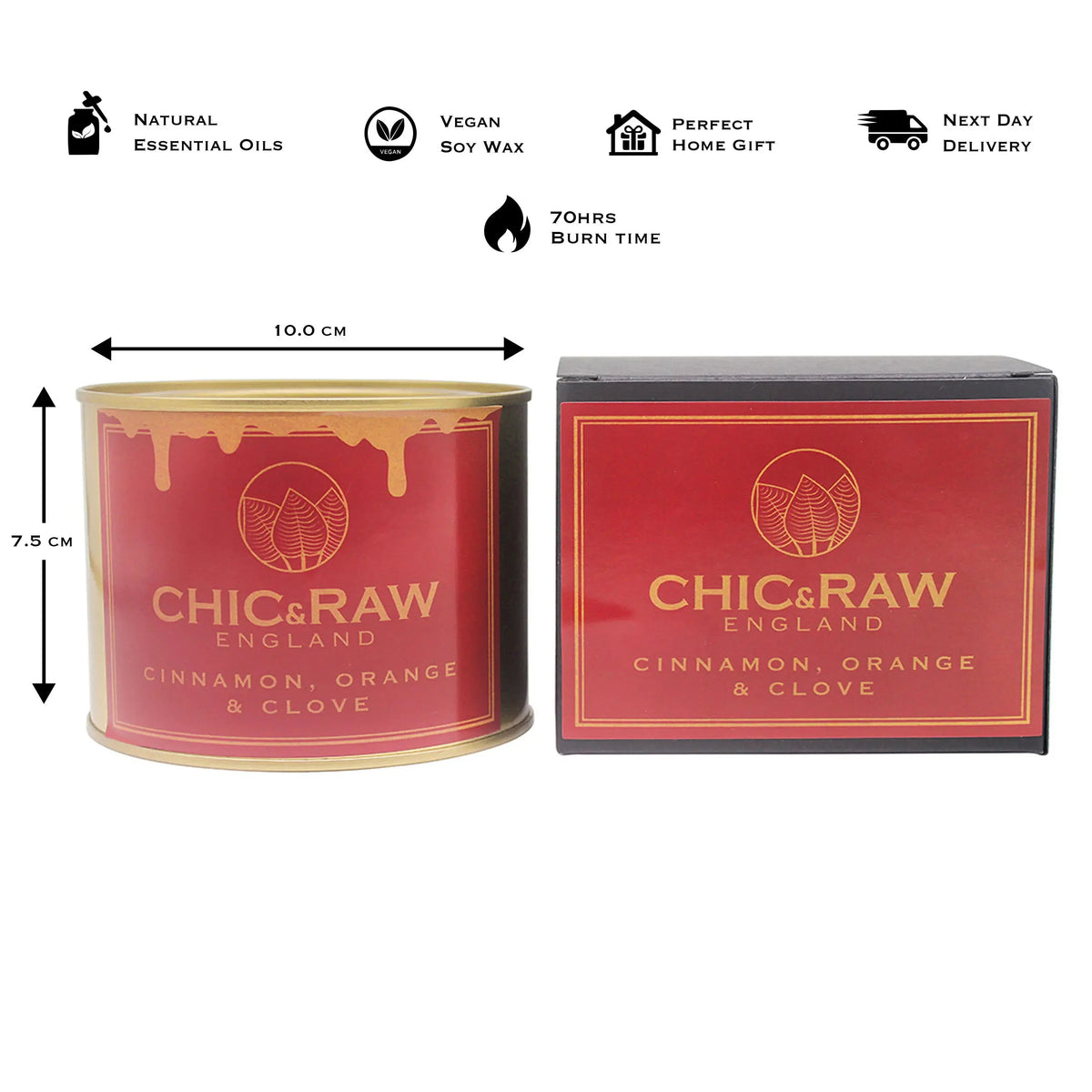 Cinnamon, Orange & Clove Candle Chic & Raw England