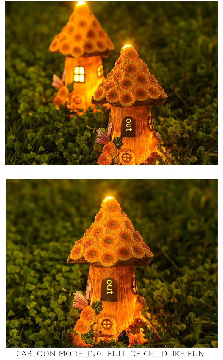 Solar Sunflower Tree House Garden Garden Lamp - daisys-choice-homeware