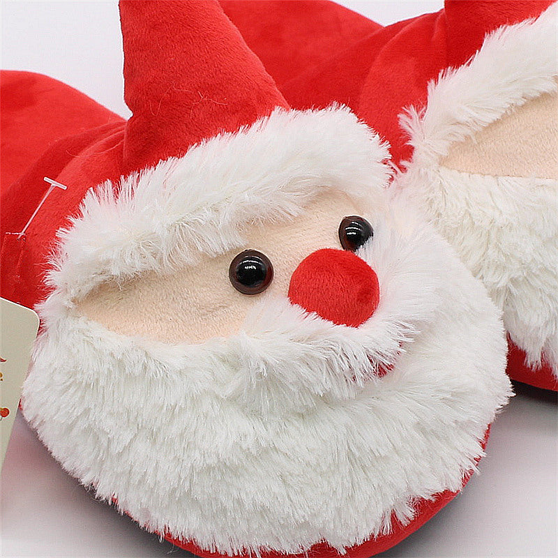 Plushy Santa Claus Cotton Slippers