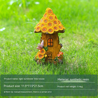 Solar Sunflower Tree House Garden Garden Lamp