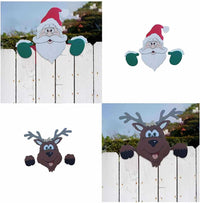 Fence Garden Top Decoration: A charming garden decoration in a Christmas and Halloween theme, designed to adorn the top of fences with festive cheer during the holiday season.