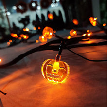 Halloween LED String Lights - Bat & Pumpkin Decorations