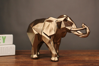 A stylish geometric elephant sculpture, serving as a contemporary and artistic home decoration crafted with precision and elegance.