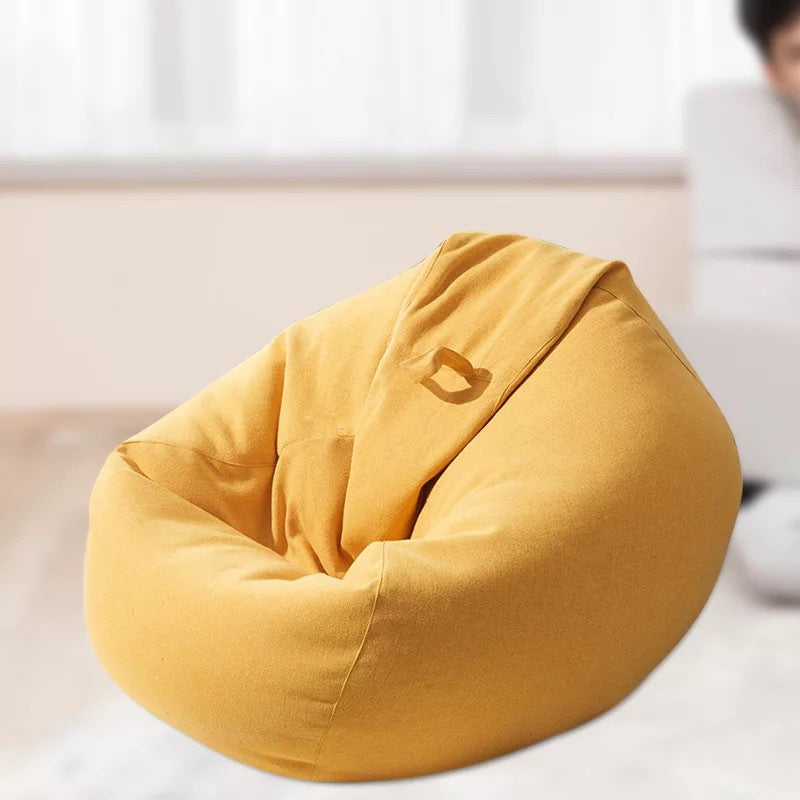 A comfortable and versatile bean bag cover for a lazy sofa, providing a cozy seating option with a relaxed and casual vibe.