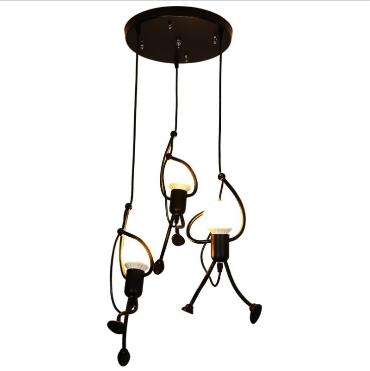 A dramatic indoor chandelier featuring a villainous design, adding a bold and theatrical touch to interior decor.