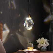 All Copper Light Luxury Crystal Chandelier Modern Minimalist Restaurant Three-Head Chandelier