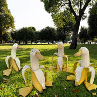 Funny Garden Art Banana Duck Statue