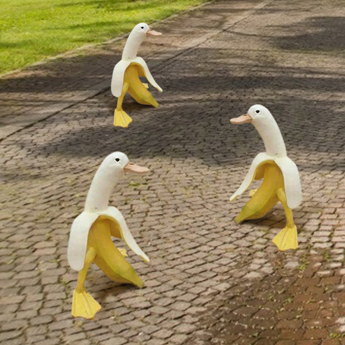 Funny Garden Art Banana Duck Statue - daisys-choice-homeware