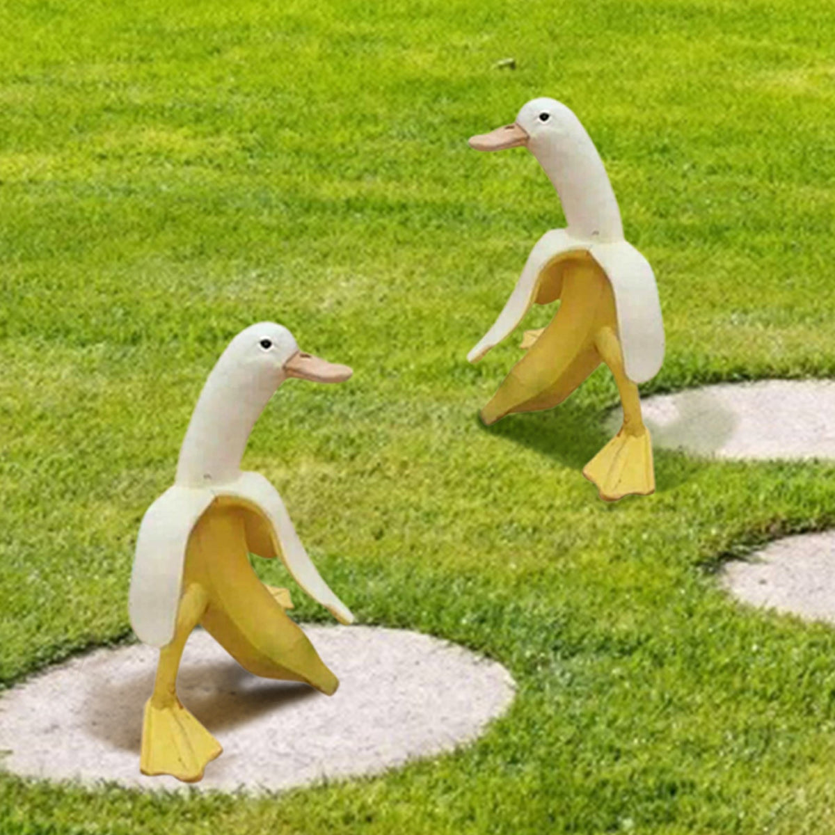 Funny Garden Art Banana Duck Statue - daisys-choice-homeware