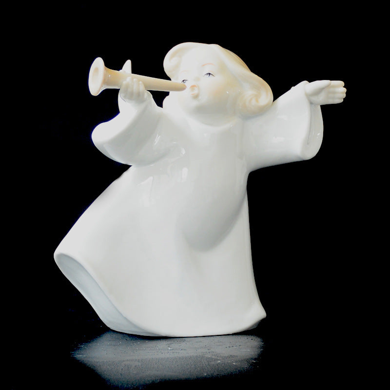 Delicate mini figurines of angels, ideal for adding a heavenly touch to your living room decor.