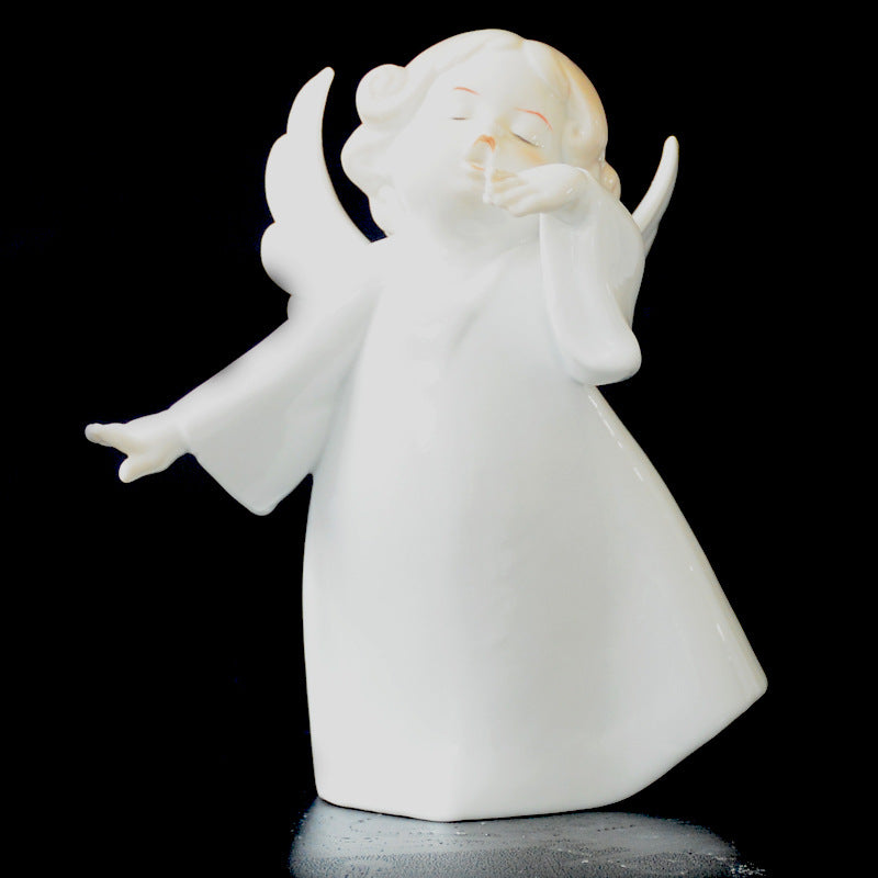 Delicate mini figurines of angels, ideal for adding a heavenly touch to your living room decor.