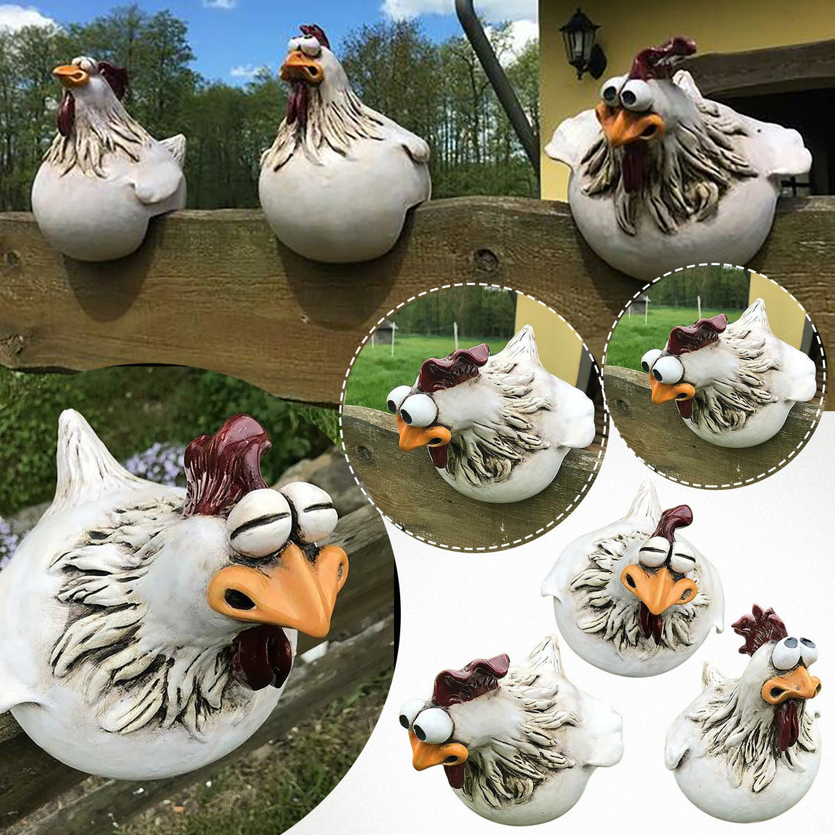 Courtyard Art Decoration Chicken Garden Lawn Statue Side Seat Interior