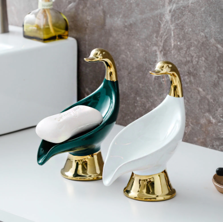 Ceramic Swan Soap Rack